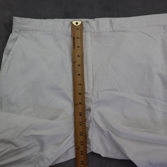 Ruby Rd Pants Womens 14 White Ankle High Rise Elastic Waist Stretch Hook Eye - Picture 4 of 16